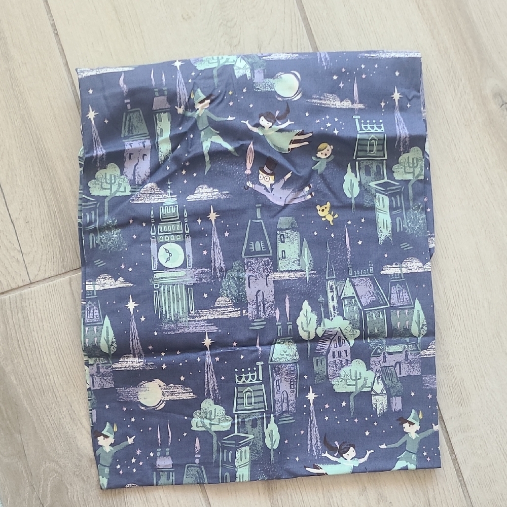 BNWT Fairytale PETER PAN Village Print Crib Sheet in Navy and Mint Disney Etsy